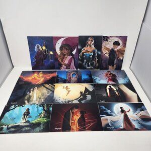 Lot of 13 Fairyloot and Illumicrate Art Prints 8.25'' x 5.75'' Bookish Art